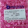 18277 Стеклярус чешский Preciosa 3", SH розовый,  50гр