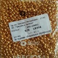 18304 Бисер чешский Preciosa 6/0,  золото металлик, 1-я категория,  50гр