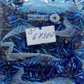 67300 Стеклярус чешский Preciosa 3", синий, 50гр