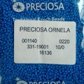 16136 Бисер чешский Preciosa 10/0, темно-голубой, 1-я категория,  50гр