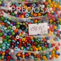 19690 Бисер круглый чешский Preciosa 6/0,  микс разноцветный, керамика,  50гр