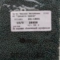 28958 Бисер круглый чешский Preciosa 10/0, темно-зеленый, 1-я категория,  50гр