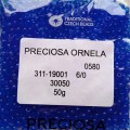 30050 Бисер чешский Preciosa 6/0,  прозрачный синий, 1-я категория,  50гр