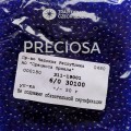 30100 Бисер чешский Preciosa 6/0,  темно-синий, 1-я категория,  50гр