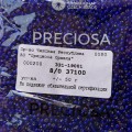 37100 Бисер чешский Preciosa 8/0,  темно-синий, 1-я категория, 50гр