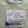 37152 Бисер чешский Preciosa 10/0,  светло-зеленый жемчуг, 1-я категория, 50гр