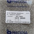 38249 Бисер чешский Preciosa 10/0,  серый прозрачный, 1-я категория, 50гр