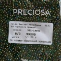 59205 Бисер чешский Preciosa 8/0,  1-я категория, черно-фиолетовый ирис, металлик, 50гр