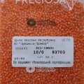 93703 Бисер круглый чешский Preciosa 10/0, оранжевый, 1-я категория,  50гр