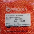 94140 Бисер чешский Preciosa 8/0,  оранжевый непрозрачный, 1-я категория, 50гр