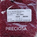 96090 Бисер чешский Preciosa 10/0, малиновый, блестящий, 1-я категория, 50гр