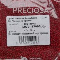 97090m Бисер чешский Preciosa 10/0,  матовый темно-красный, 1-я категория, 50гр