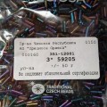 59205 Стеклярус чешский Preciosa, 3", фиолетовый радужный, 1-я категория, 50гр