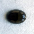 Кабошон природного камня, агат, черный, 25х18мм, Нк08