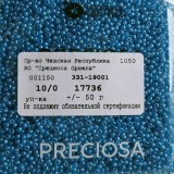 17736 Бисер чешский Preciosa 10/0, синий, 1-я категория, 50гр