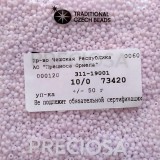 73420 Бисер чешский Preciosa 6/0, розовый, 1-я категория, 50гр