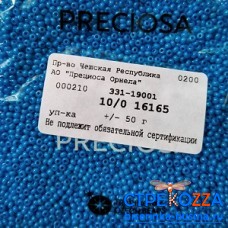 16165 Бисер Чехия круглый 10/0, голубой, 1-я категория, 50гр