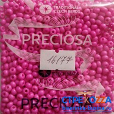 16177  Бисер Чехия круглый 6/0, розовый, 50гр