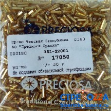17050  Стеклярус чешский  3", золотистый, 50гр