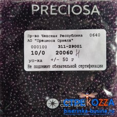 20060 Н Бисер Чехия круглый 10/0,фиолетовый, 50гр