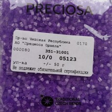 05123 Бисер чешский "рубка" 10/0, сатиновая  фиолетовая