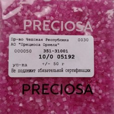 05192 Бисер чешский "рубка" 10/0, сатиновая розовая, 1-я категория