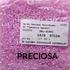 57126 Бисер чешский "рубка" 10/0, розовый, 1-я категория, 50гр