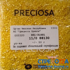 88130 Бисер чешский "рубка" 11/0, желтый, 1-я категория, 50гр