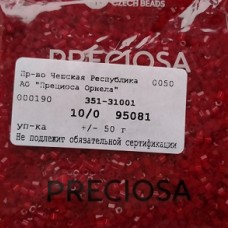 95081 Бисер чешский "рубка" 10/0, темно-красный