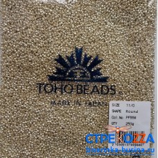 Бисер круглый TOHO, 11 #PF0558,  серебро, 250гр