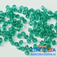 Preciosa MC Bicone 4 mm Emerald, 12шт