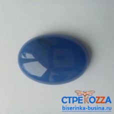 Кабошон природного камня, агат, синий, 25х18мм, Нк08